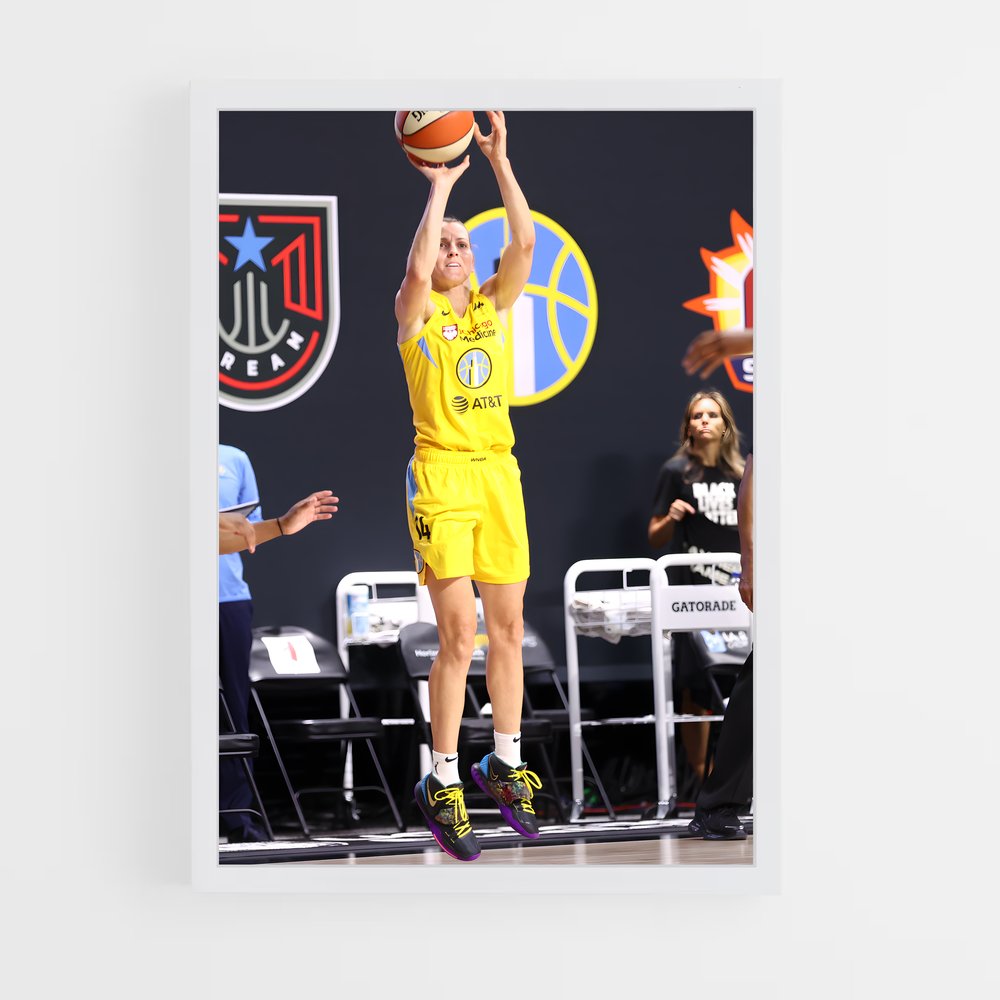 Poster Allie en Jaune – affiche Basketball (vue 3)